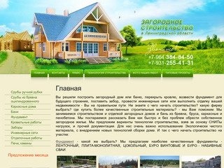 Загородное строительство в Ленинградской области Экологически чистый дом Каркасные дома по финской