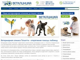 Ветеринарная клиника Тольятти, ветеринар на дом, лечение кошек