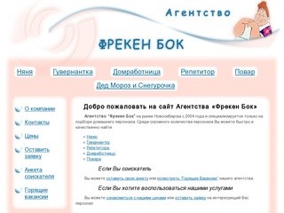 Агентство Фрекен Бок. Новосибирск
