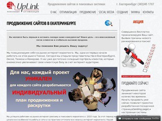 Продвижение и раскрутка сайтов в Екатеринбурге