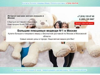 Большие плюшевые медведи в Москве. Доставка по всей России