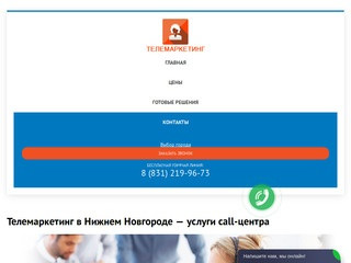 Телемаркетинг в Нижнем Новгороде. Заказать услуги колл-центра по выгодной стоимости