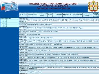 ОМСКАЯ РЕГИОНАЛЬНАЯ КОМИССИЯ ПРЕЗИДЕНТСКОЙ ПРОГРАММЫ ПОДГОТОВКИ УПРАВЛЕНЧЕСКИХ КАДРОВ