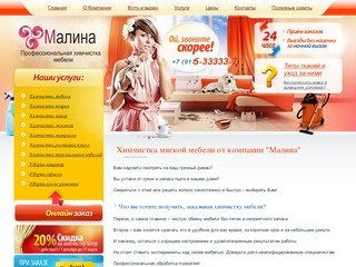 Химчистка мягкой мебели на дому - качество по доступным ценам в Москве | Компания МАЛИНА