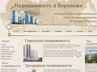 НЕДВИЖИМОСТЬ В ВОРОНЕЖЕ .: квартиры, дома и коттеджи, участки, аренда, ипотека
