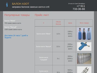 Балон Азот - Купить веселящий газ в СПб
