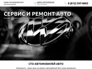 Автосервис СТО по ремонту автомобилей (Россия, Ленинградская область, Санкт-Петербург)