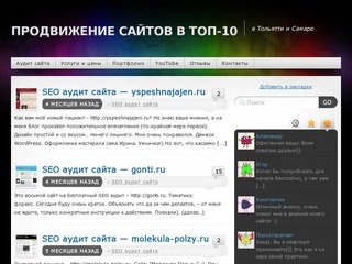 Продвижение и раскрутка сайтов в Тольятти и Самаре