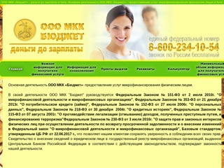 ООО МКК БЮДЖЕТ - Деньги до зарплаты в Чите