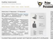 Подбор IT персонала Петербург агентство по подбору ИТ специалистов – IT Personnel
