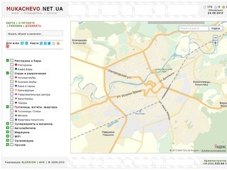 Интерактивная карта Мукачево