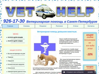 Ветеринарная помощь на дому, вызов ветеринара на дом в Санкт-Петербурге.