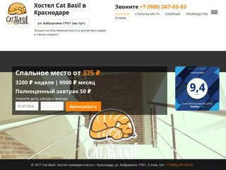 Cat Basil | Хостел премиум-класса в г. Краснодар