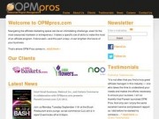 OPMpros.com - Outsourced Affiliate Marketing &amp; Program Management Professionals (OPMPROS is a full service Internet marketing agency that specializes in outsourced affiliate program management and affiliate marketing. Let OPMPROS take the strain out of yo