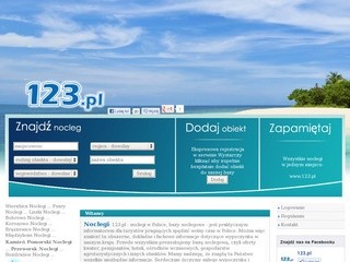 123.pl - noclegi w Polsce, bazy noclegowe - jest praktycznym informatorem dla turystów pragnących spędzić wolny czas w Polsce (ночлеги в Польше)