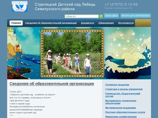 Стрелицкий Детский сад Лебедь Семилукского района  – 