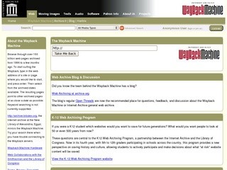 Wayback.archive.org - поиск сайтов