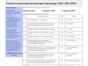 Разработка проектной документации, ПОС, ППР, ППРк в Краснодаре.
