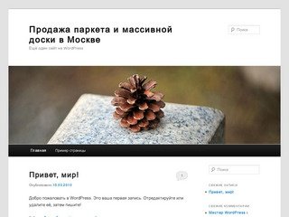 Продажа паркета и массивной доски в Москве | Ещё один сайт на WordPress