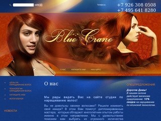 Наращивание, волос, колорирование, мелирование волос, плетение афрокосичек  Blue Crane г. Москва