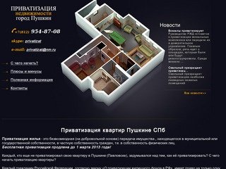 Приватизация квартир в Пушкине СПб. Приватизаровать жилье в Санкт-Пеербурге